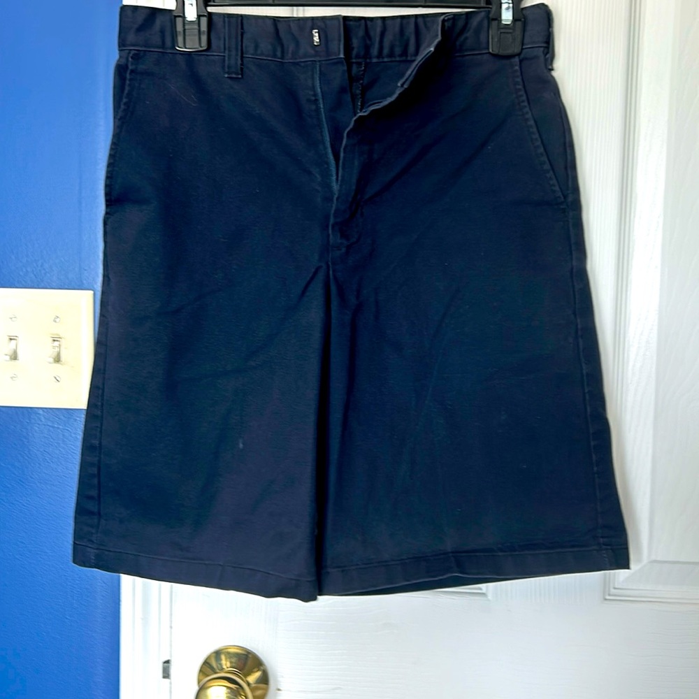 School Apparel Inc boys’ 16 regular navy blue dress shorts